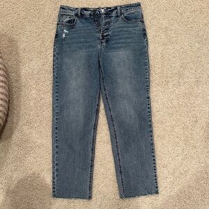 Vanilla Star Women's Straight Leg Jeans in Blue